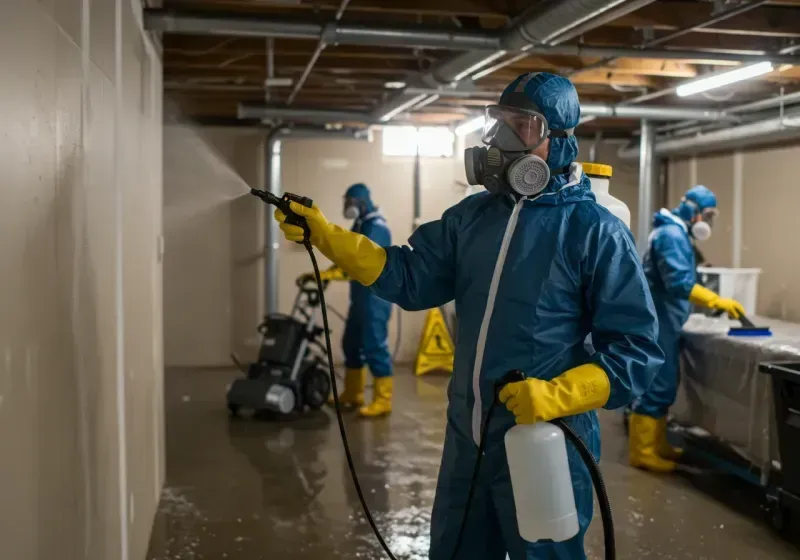 Basement Sanitization and Antimicrobial Treatment process in Lewisville, TX