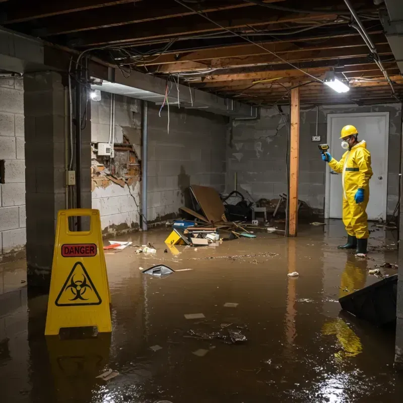 Flooded Basement Electrical Hazard in Lewisville, TX Property